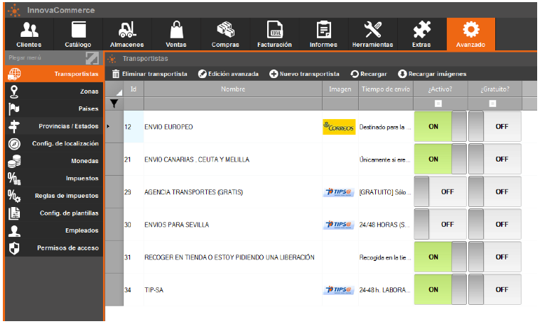 Wiki - Avanzado - Transportistas