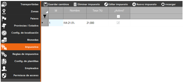 Wiki - Avanzado - Impuestos