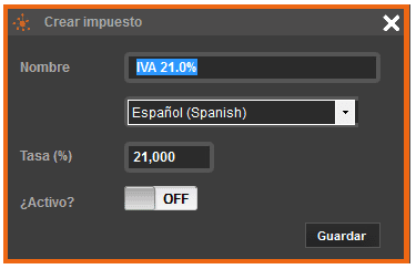 Wiki - Avanzado - Crear impuesto