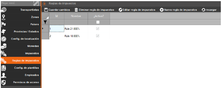 Wiki - Avanzado - Reglas de impuestos