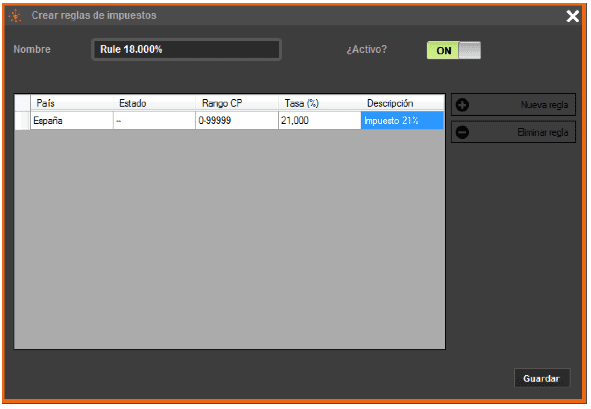 Wiki - Avanzado - Crear reglas de impuestos