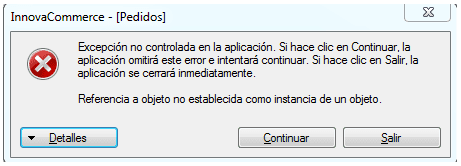 Wiki - Gestión de errores - Excepción no controlada de la aplicación Wiki - Gestión de errores - Excepción no controlada de la aplicación