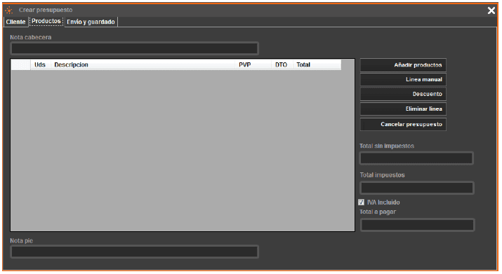 Wiki - Ventas, crear presupuesto, productos Wiki - Ventas, crear presupuesto, productos