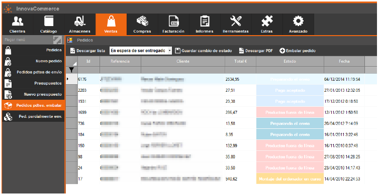 Wiki - Ventas, pedidos pendiente de enbalar